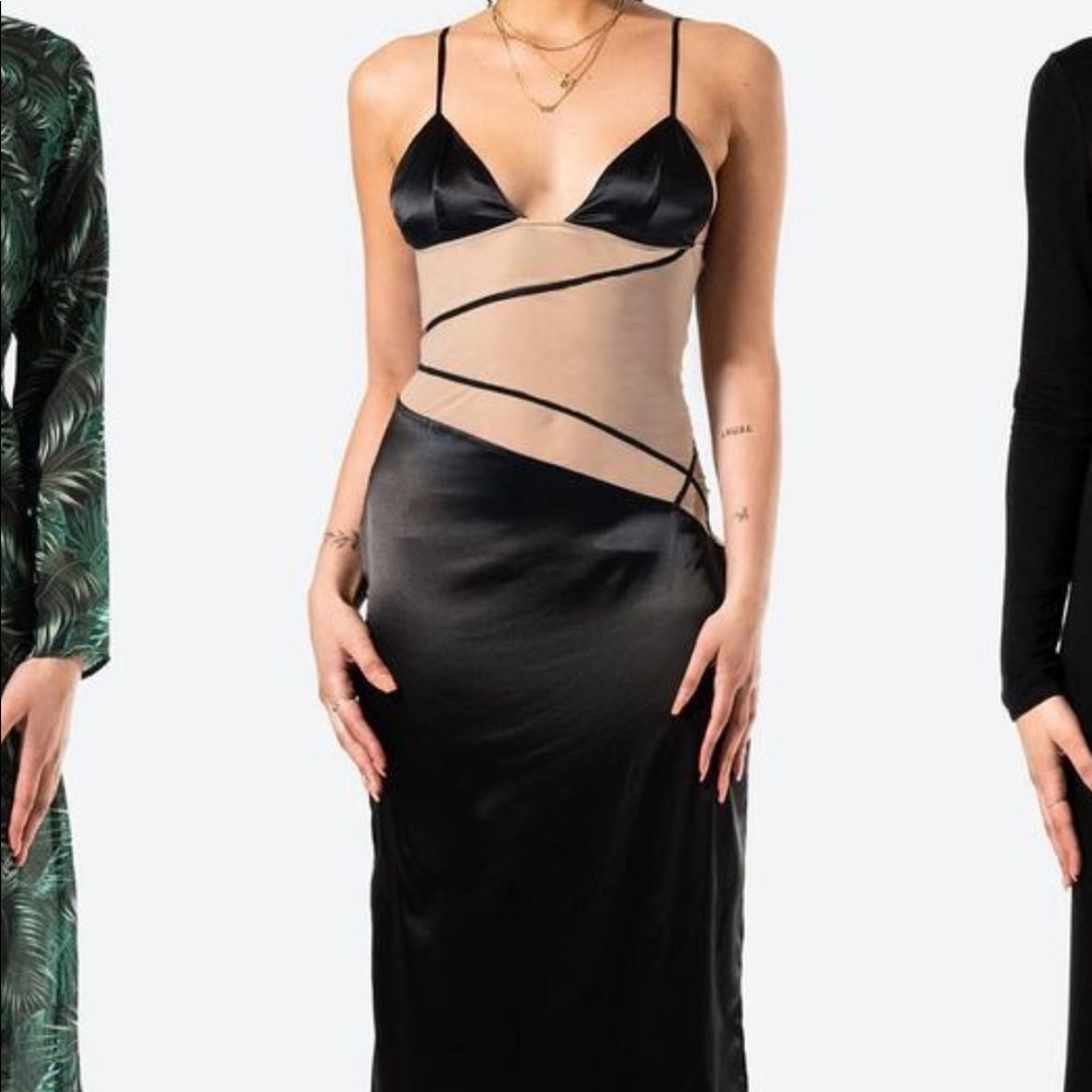 Black midi dress